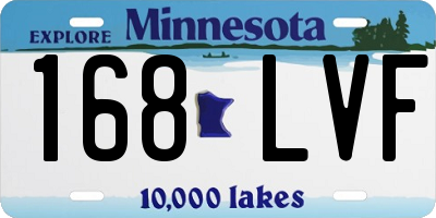 MN license plate 168LVF