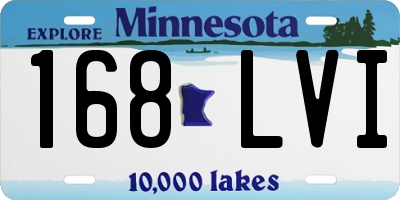 MN license plate 168LVI
