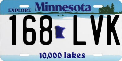 MN license plate 168LVK