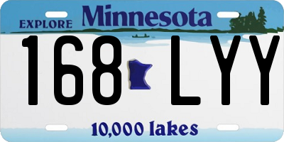 MN license plate 168LYY