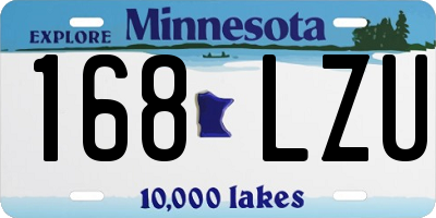 MN license plate 168LZU