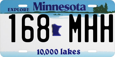 MN license plate 168MHH