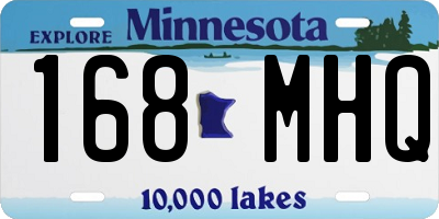 MN license plate 168MHQ
