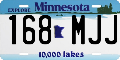 MN license plate 168MJJ