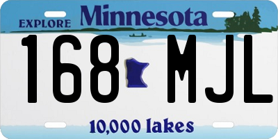 MN license plate 168MJL