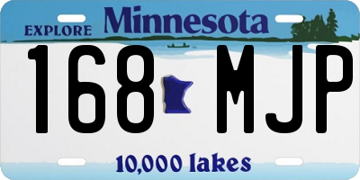 MN license plate 168MJP