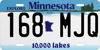 MN license plate 168MJQ