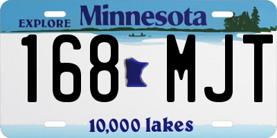 MN license plate 168MJT