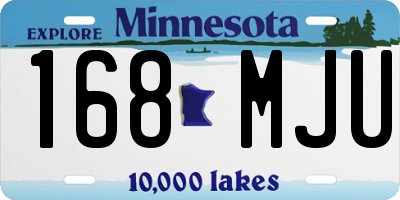 MN license plate 168MJU
