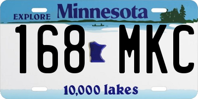 MN license plate 168MKC