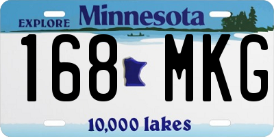 MN license plate 168MKG