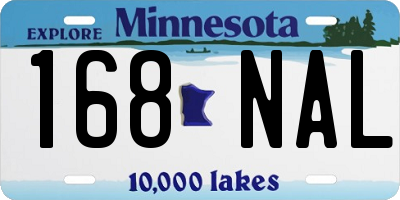 MN license plate 168NAL