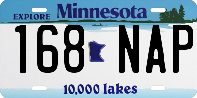 MN license plate 168NAP