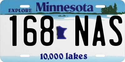 MN license plate 168NAS