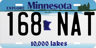MN license plate 168NAT