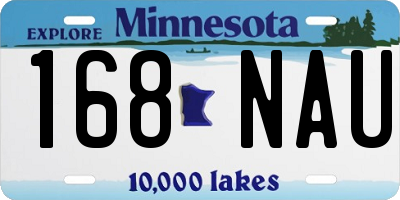 MN license plate 168NAU
