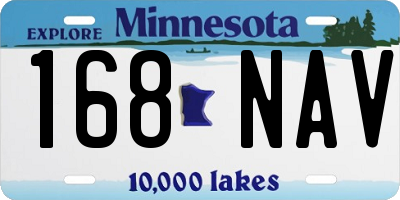 MN license plate 168NAV