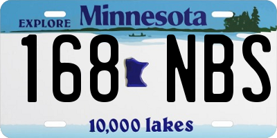 MN license plate 168NBS