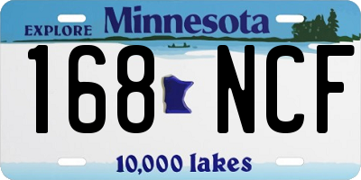 MN license plate 168NCF