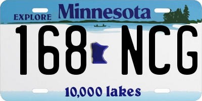 MN license plate 168NCG