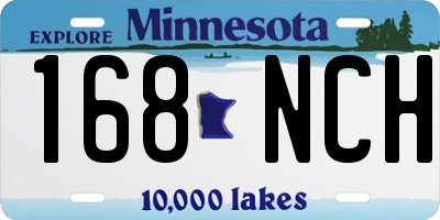 MN license plate 168NCH