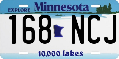 MN license plate 168NCJ