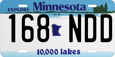 MN license plate 168NDD