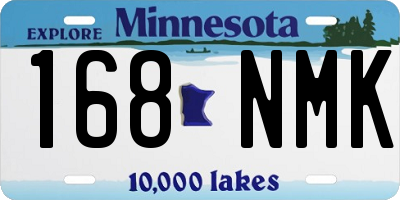 MN license plate 168NMK