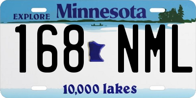 MN license plate 168NML