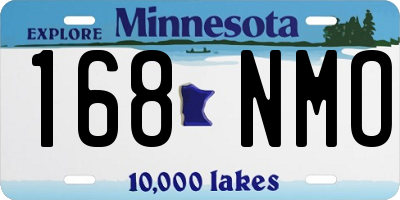 MN license plate 168NMO