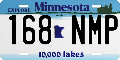 MN license plate 168NMP