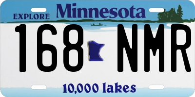 MN license plate 168NMR