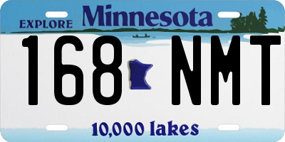 MN license plate 168NMT