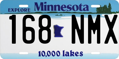 MN license plate 168NMX