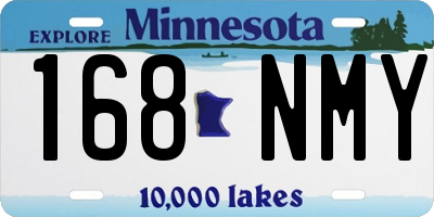MN license plate 168NMY