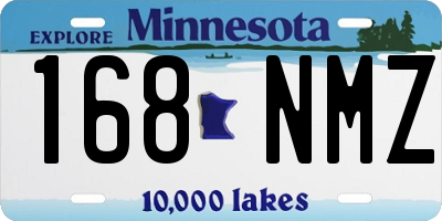 MN license plate 168NMZ