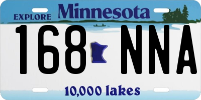 MN license plate 168NNA