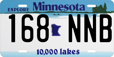 MN license plate 168NNB