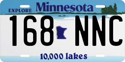 MN license plate 168NNC