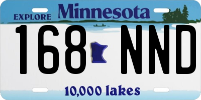 MN license plate 168NND