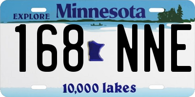MN license plate 168NNE
