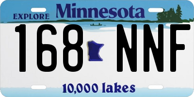 MN license plate 168NNF