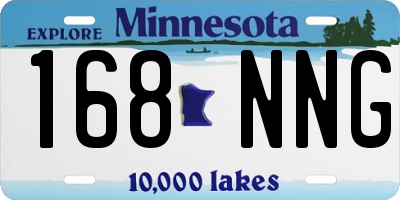 MN license plate 168NNG