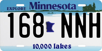 MN license plate 168NNH