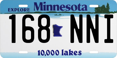 MN license plate 168NNI