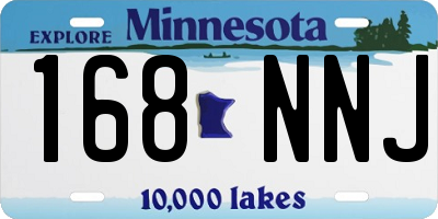 MN license plate 168NNJ