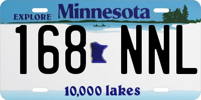 MN license plate 168NNL