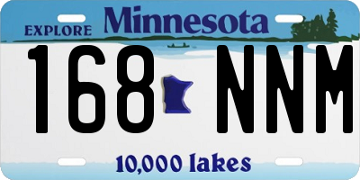 MN license plate 168NNM