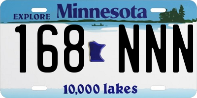 MN license plate 168NNN