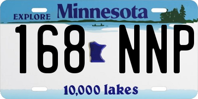 MN license plate 168NNP